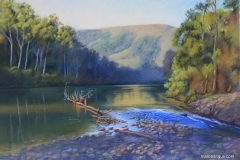 Seaside Waterhole - 45cm x 65cm, Pastel - SOLD