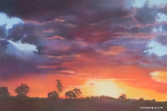 Sunset at Kimberley - 45cm x 65cm, Pastel - Commission