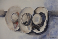 Hat Trio 16cm x 23cm Watercolour